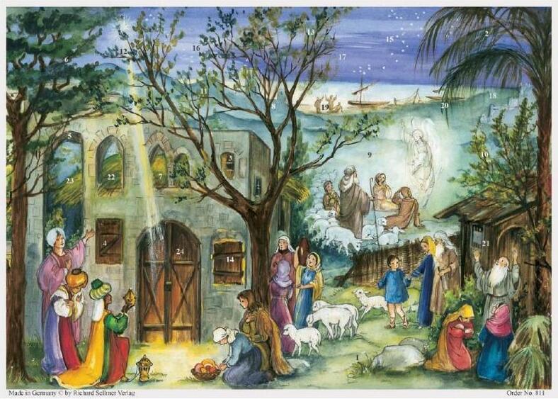Adventný kalendár č. 811 "V betlehemskej stajni" DIN A4