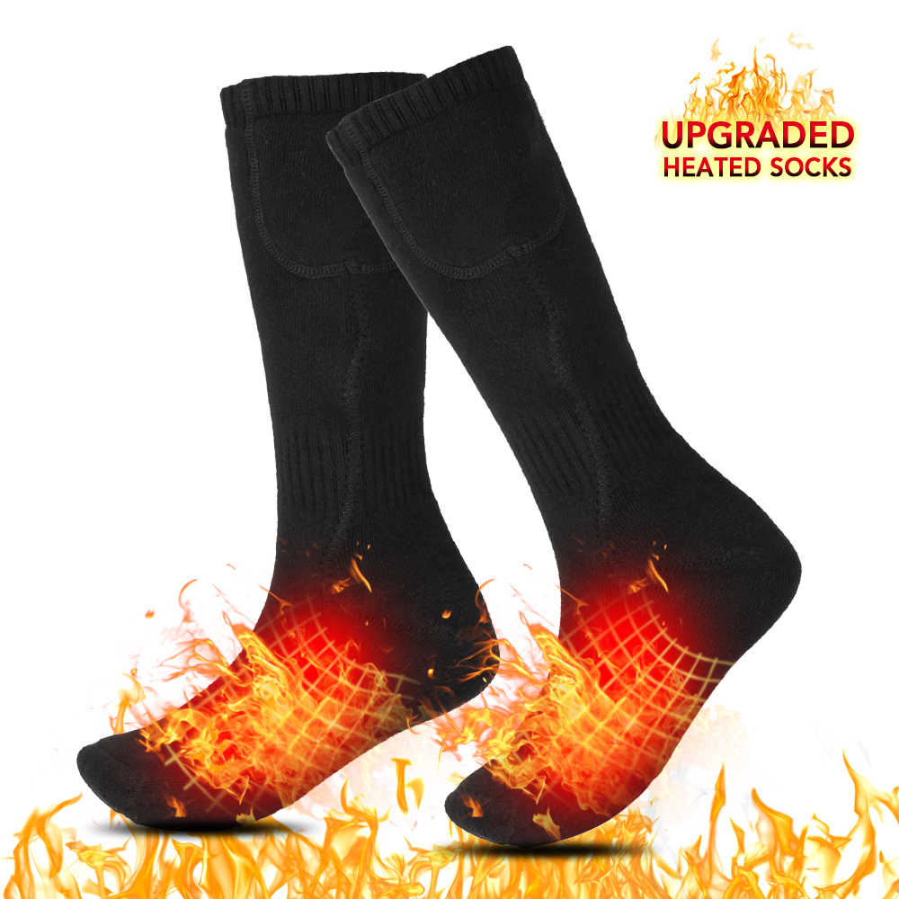 1 Paar Elektrische Heizungssocken Männer Frauen Winter warme Füße Socken 