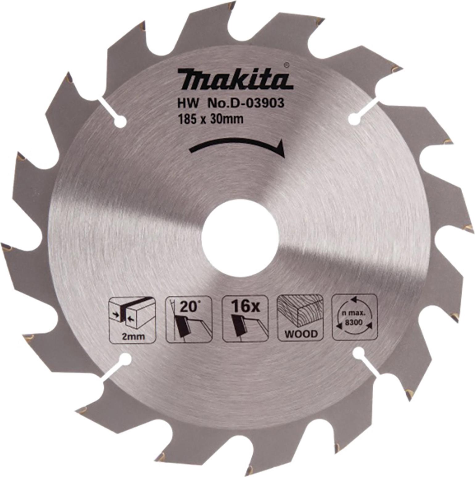 Makita Gesinterte Säge für Holz 185*30*16Z - M D-03903