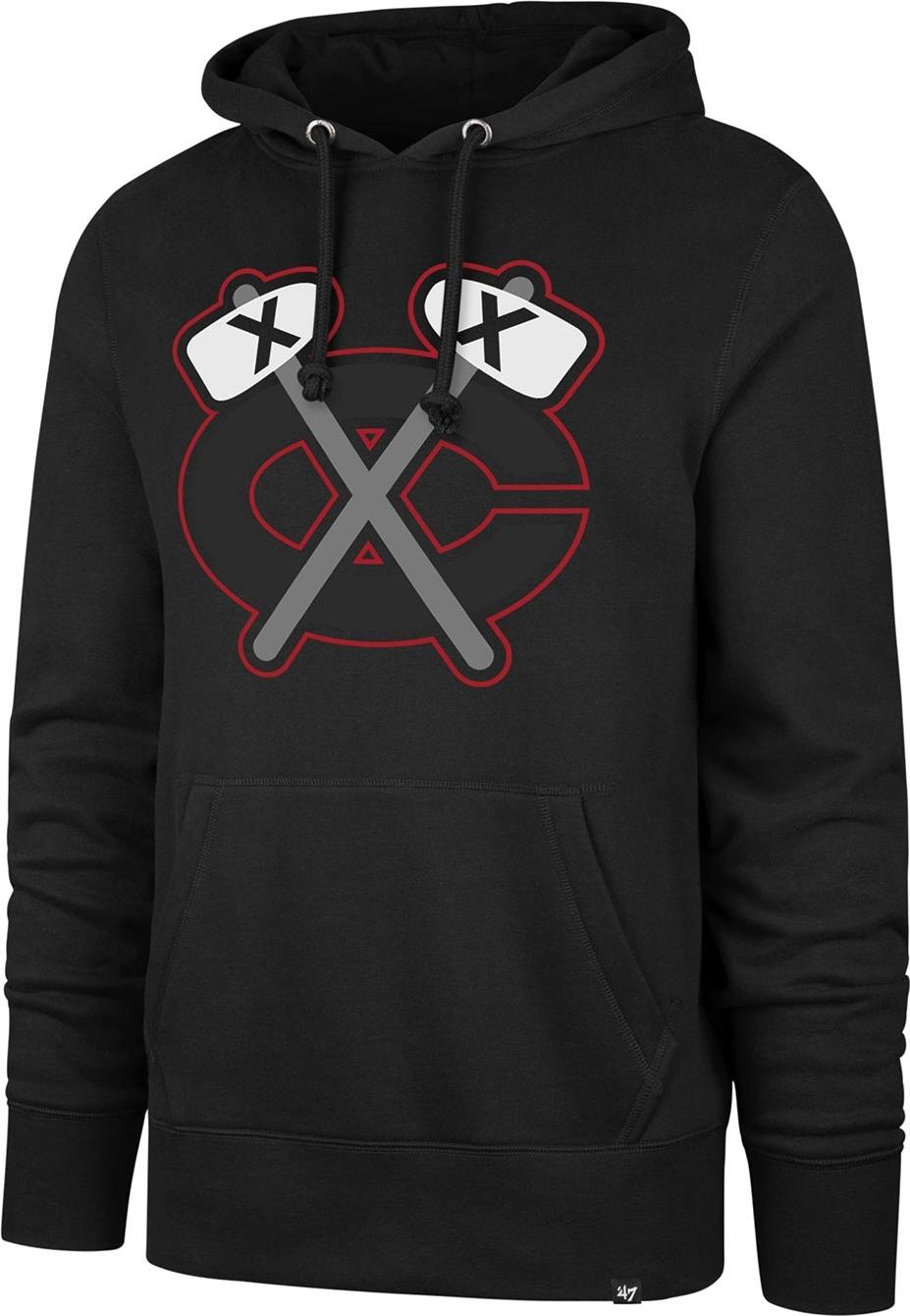 47 Brand ´47 Chicago Blackhawks Imprint Tonal Logo Headline NHL Hoodie, Größe:L, NHL Teams:Chicago Blackhawks NEW-53436