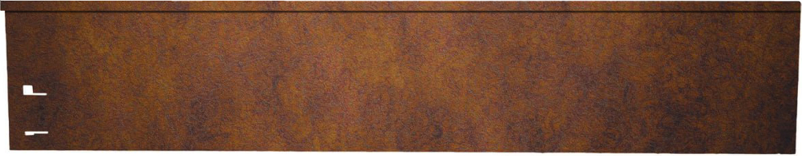 Green-Split Rasenkante Cortenstahl 113 cm lang, 18,5 cm hoch, Mahkante, Rasenmähkante - Abschlussstück NEW-12769