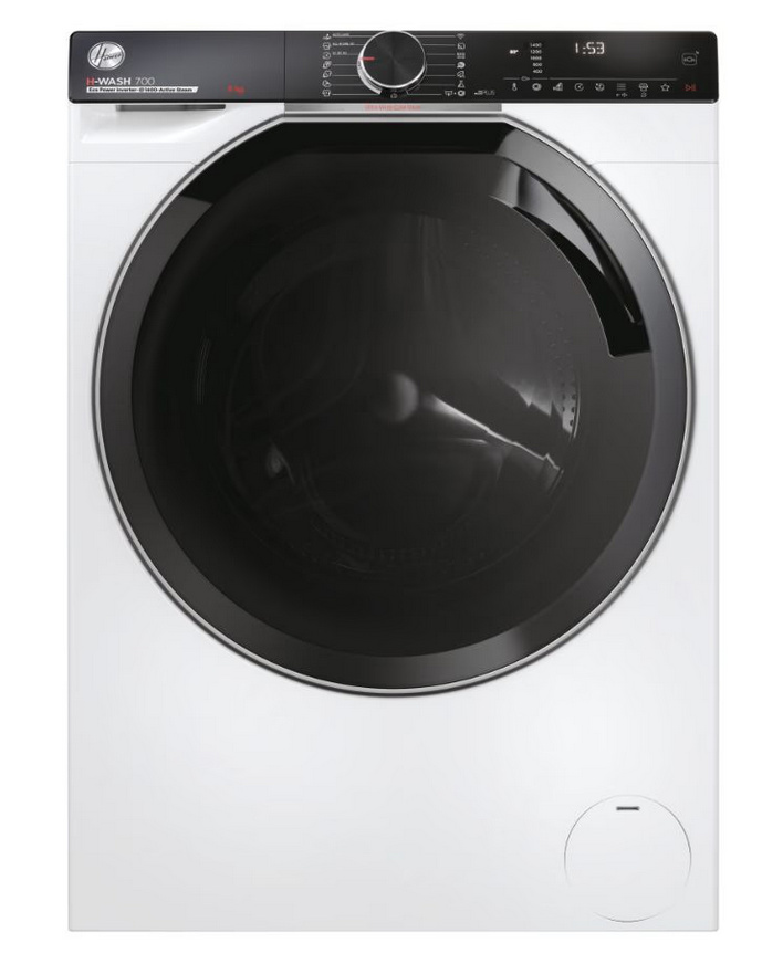 Hoover H-WASH 700 H7W449AMBC-S, Predné plnenie, 9 kg, B, 76 dB, 1330 ot/min, A