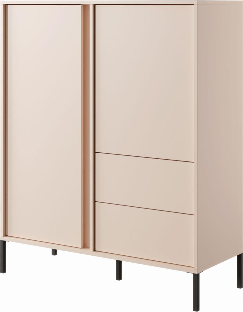 VENETI Kombinierte hohe Kommode SLOCOMB - beige 143-10-00010