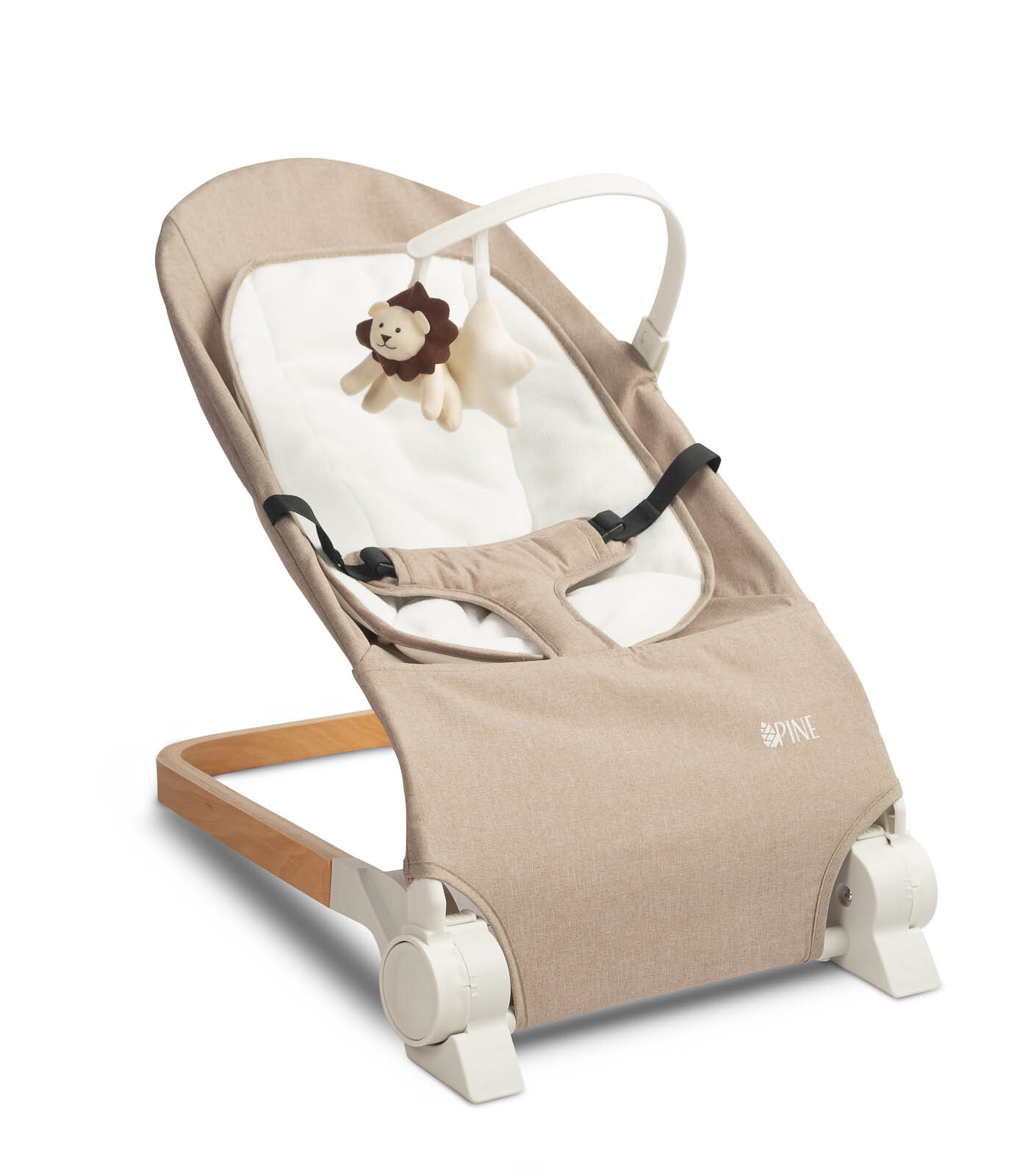 Caretero Pine brown Kinderliege mit Verstellmglichkeit und Spielzeug TERO-80612