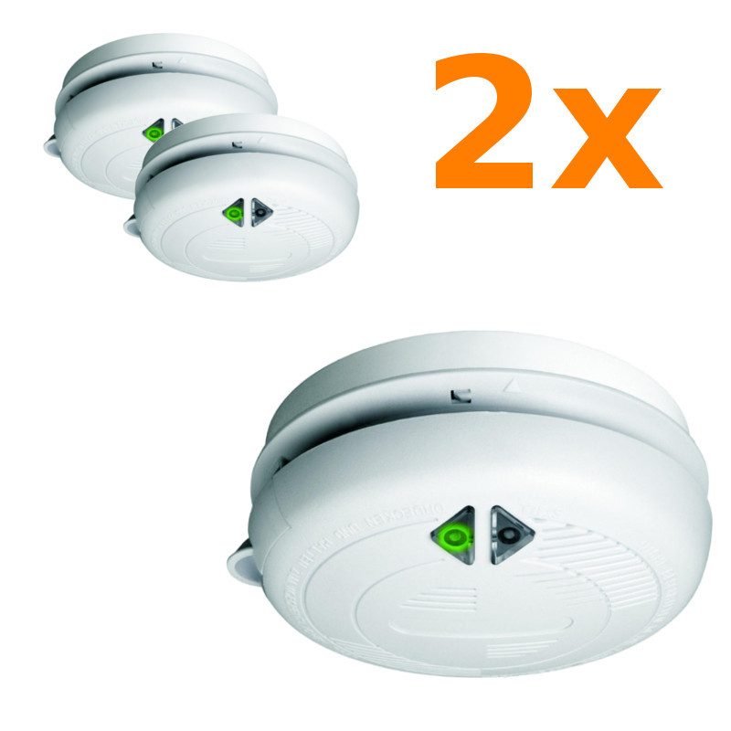 Smartwares 2 Rauchmelder Elro RM230 Feuermelder für frühzeitige Raucherkennung weiss 640002300002