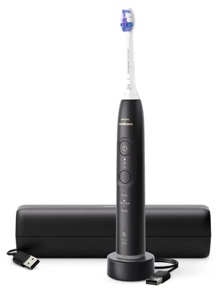 Philips Sonicare 6500 series HX7411/02, Dospelý, Sonická zubná kefka, Jemný, Bielenie, 62000 pohybov za minútu, Čierna, 2 min, 4 x 30 sec