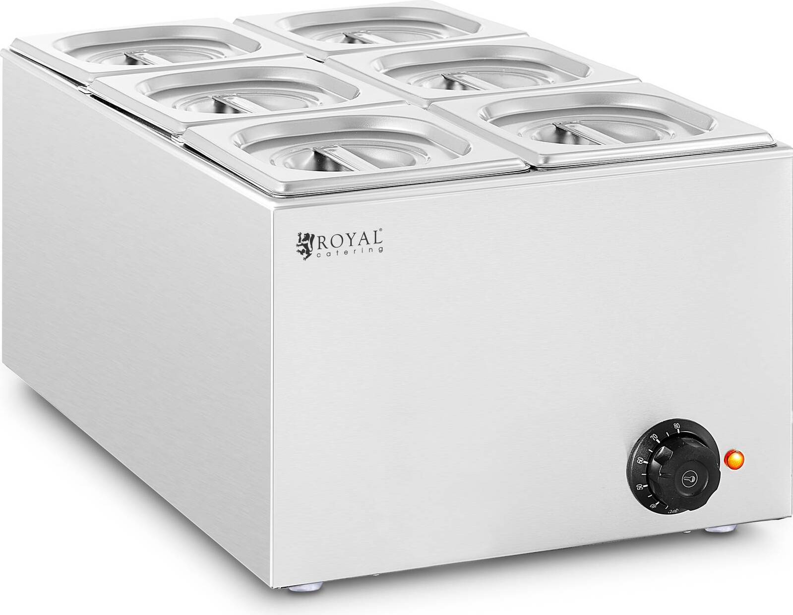 Royal Catering Bain Marie - 640 W - 6 x GN 1/6 - RCBM_GN1/6_1