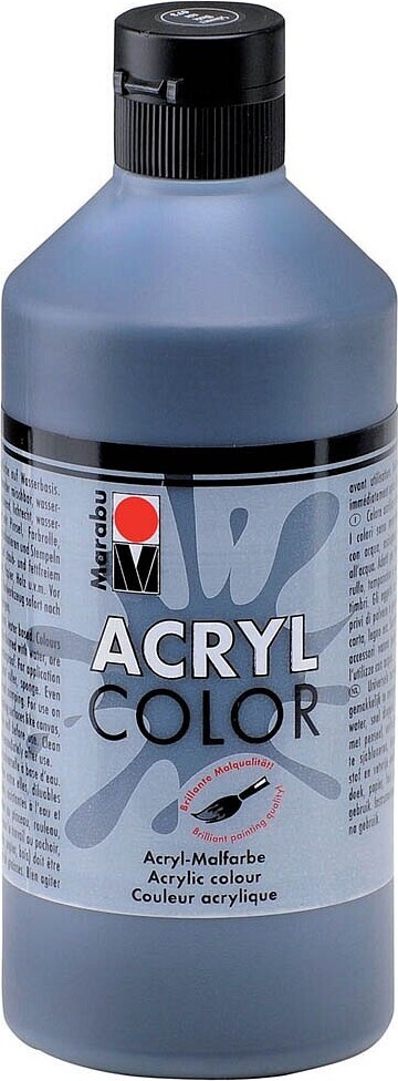 Marabu Decor Soft Colore Acrilico 50ml - Effetto Soft Touch, Nero Coprente Per Legno, Ceramica E Tela