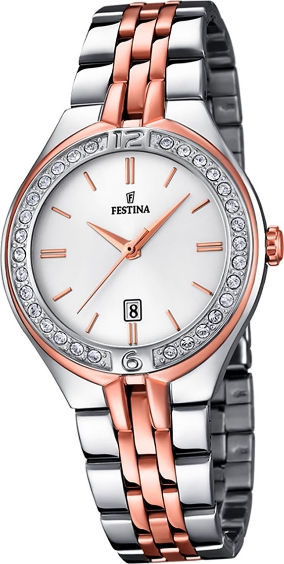 Dámske hodinky Festina s náramkom z ušľachtilej ocele strieborné ružové zlato D2UF16868/2
