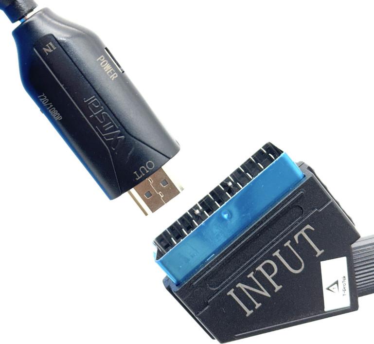 T-ProTek SCART zu HDMI Konverter SCART auf HDMI Adapter Video Audio Konverter Videokabel