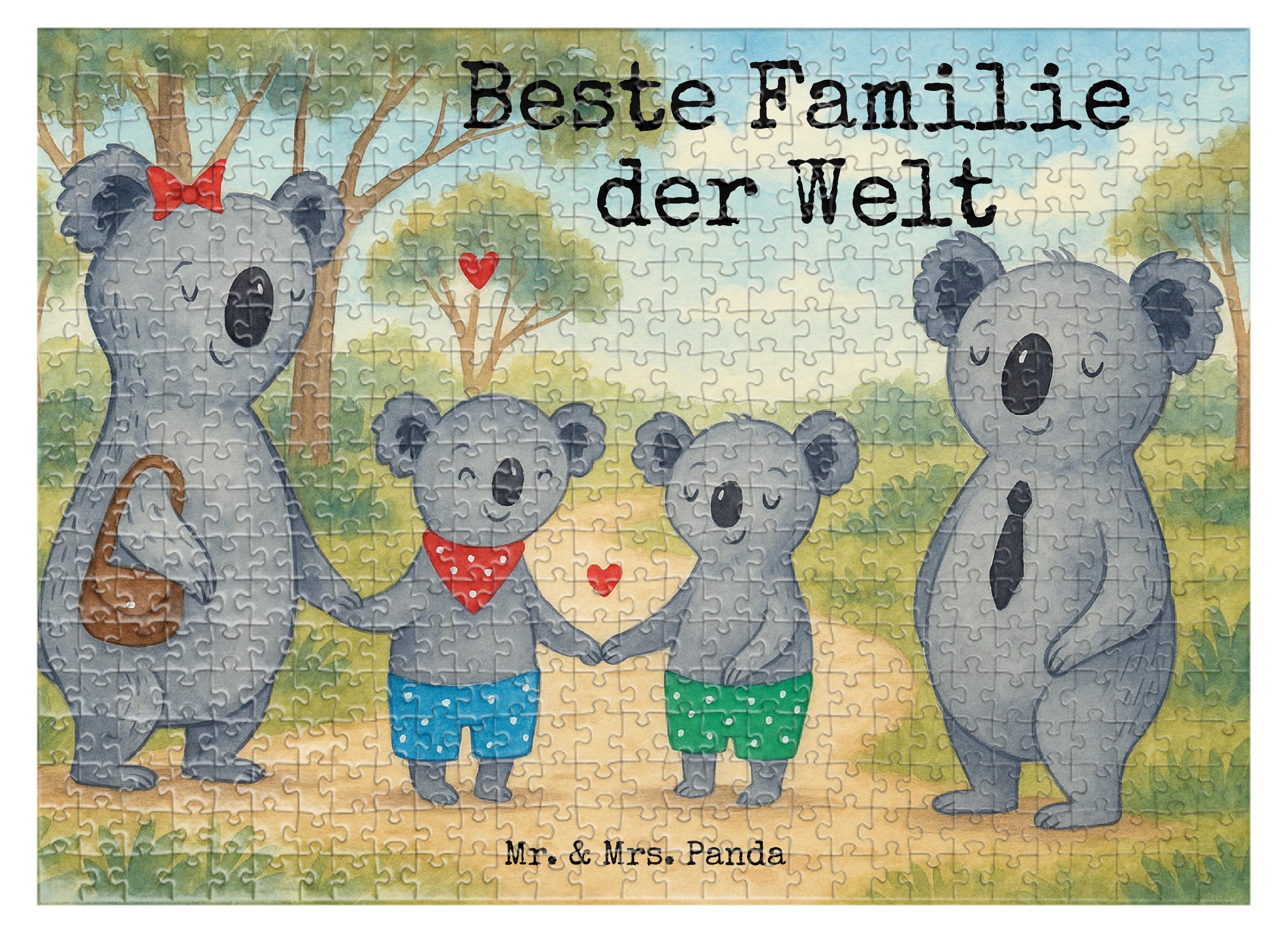 Mr. & Mrs. Panda Puzzle Koala Familie zwei Design 551 Teile - Weiß - Geschenk, Familienleben, 1000, Puzzlespiel, 300, Koalabär, 2000, Familienzeit, Muttertag, 500 PD-1925500-STANDARD
