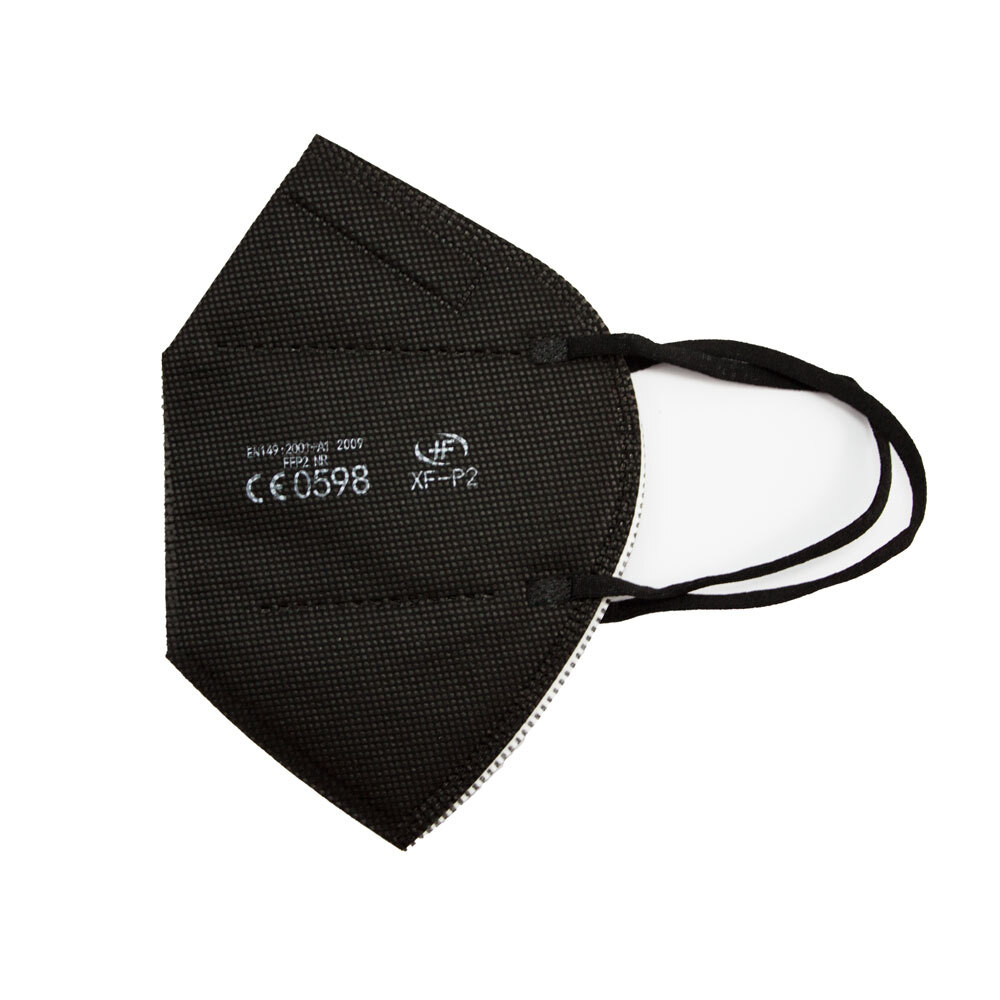 Respirátor FFP2 NR iprotect, balenie 10 ks, čierný