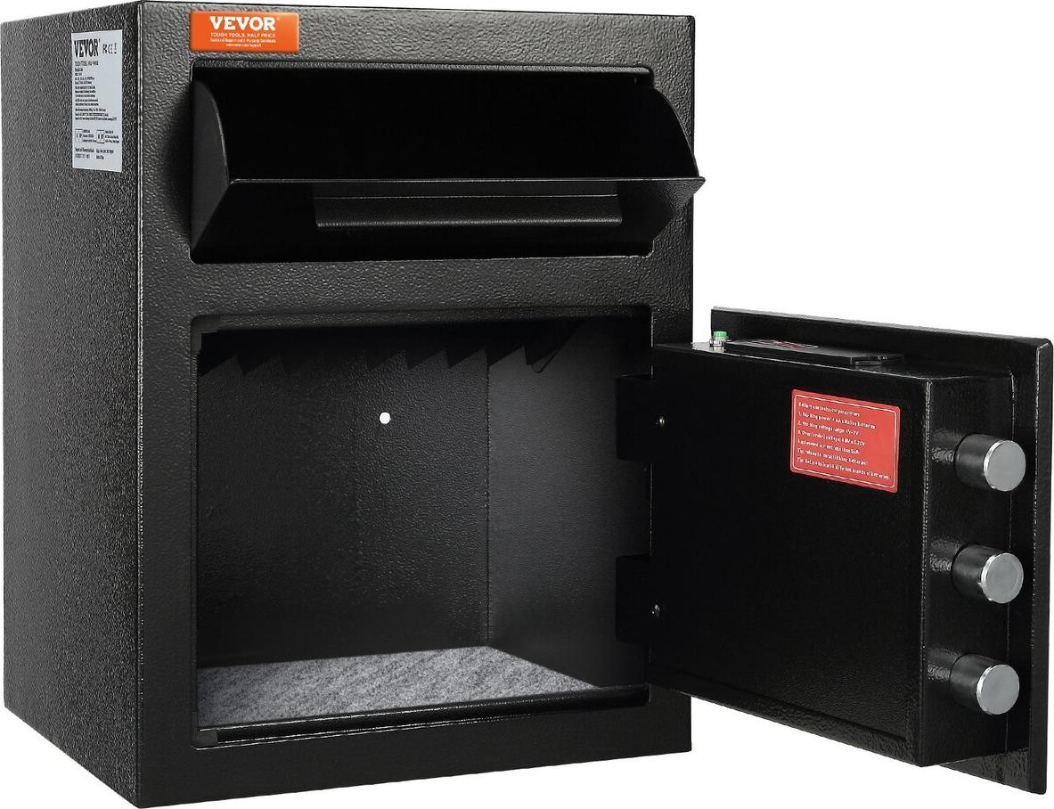 VEVOR 1.7 C Tresor Safe mit Einwurfschlitz Passwörter und Schlüssel