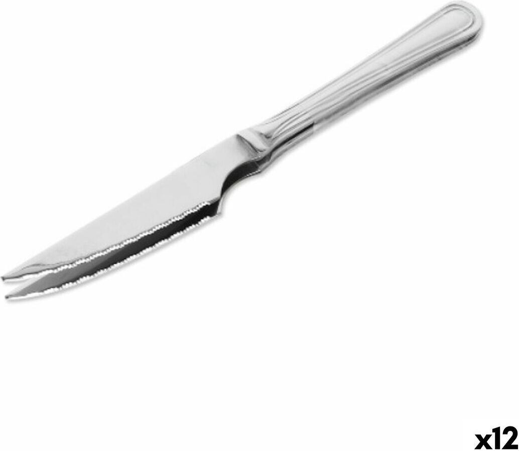 Steakmesser-Set Quttin Antártica Silberfarben Edelstahl 21,5 x 1,9 cm 2 Stücke (12 Stück)