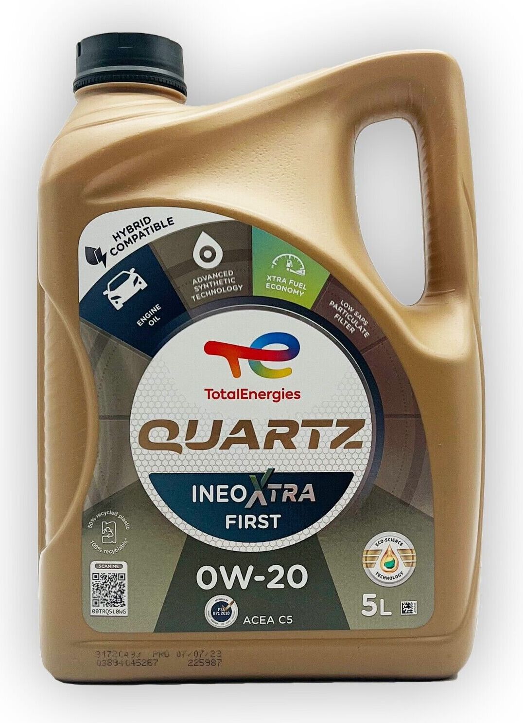 TotalEnergies 5 L Total Quartz Ineo Xtra First 0W-20 0W20 Psa B71 2010 214314