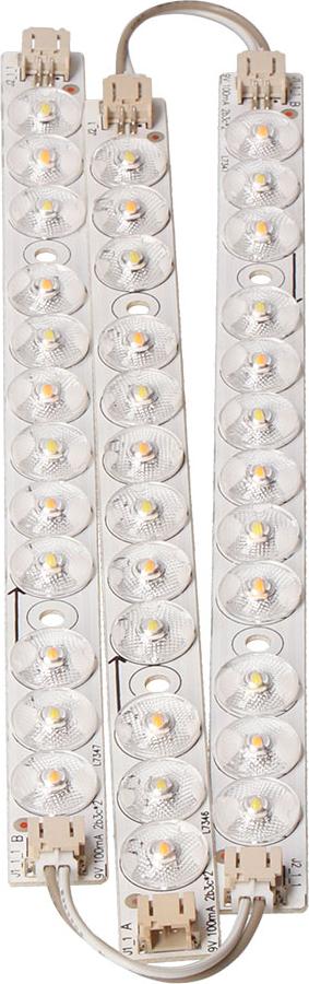 EDM Satz aus drei runden LED-Ersatzleisten 18 W CCT 32575