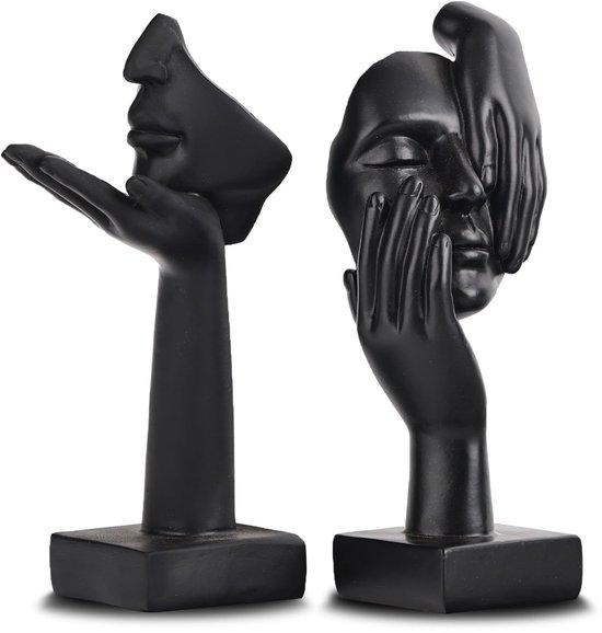 OEM Schwarz, 2-teiliges, modernes Wohnzimmer-Accessoires-Set, Büro-Decorations, Schwarz, Kunstfigur, Frau, Dekoration, Wandbild 2026