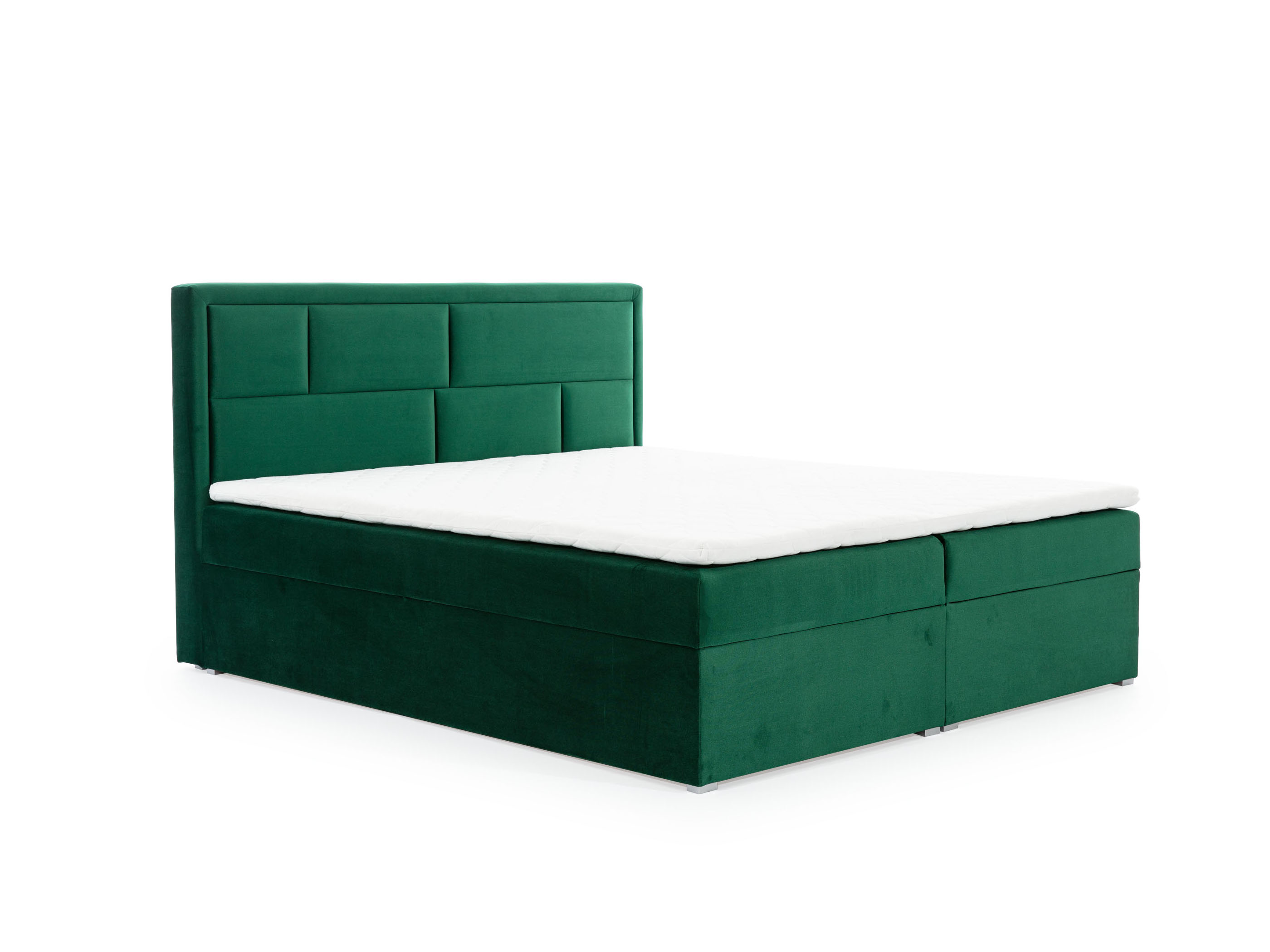 MOB, Manželská posteľ Boxspring 180 cm - Menera (zelená)