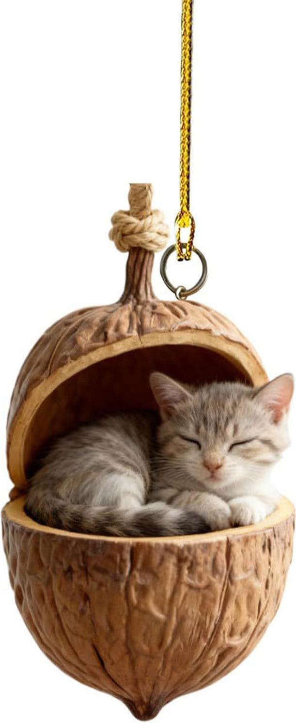 4 Stück Weihnachten Waldland Tier Ornamente Stroh  Produktbild-Vorschau 8