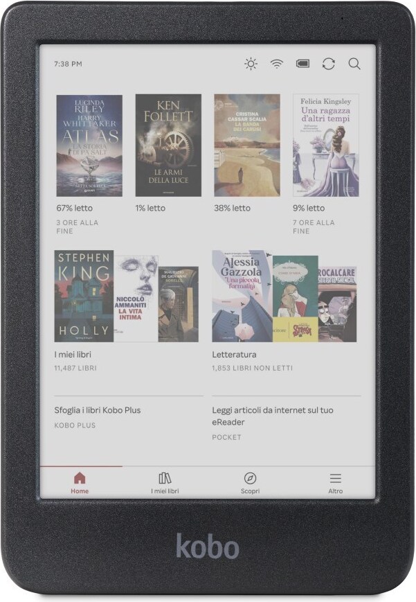 Rakuten Kobo Clara Color E-Book-Reader mit Touchscreen, 16 GB Speicher, WLAN, Schwarz N367-KU-BK-K-CK