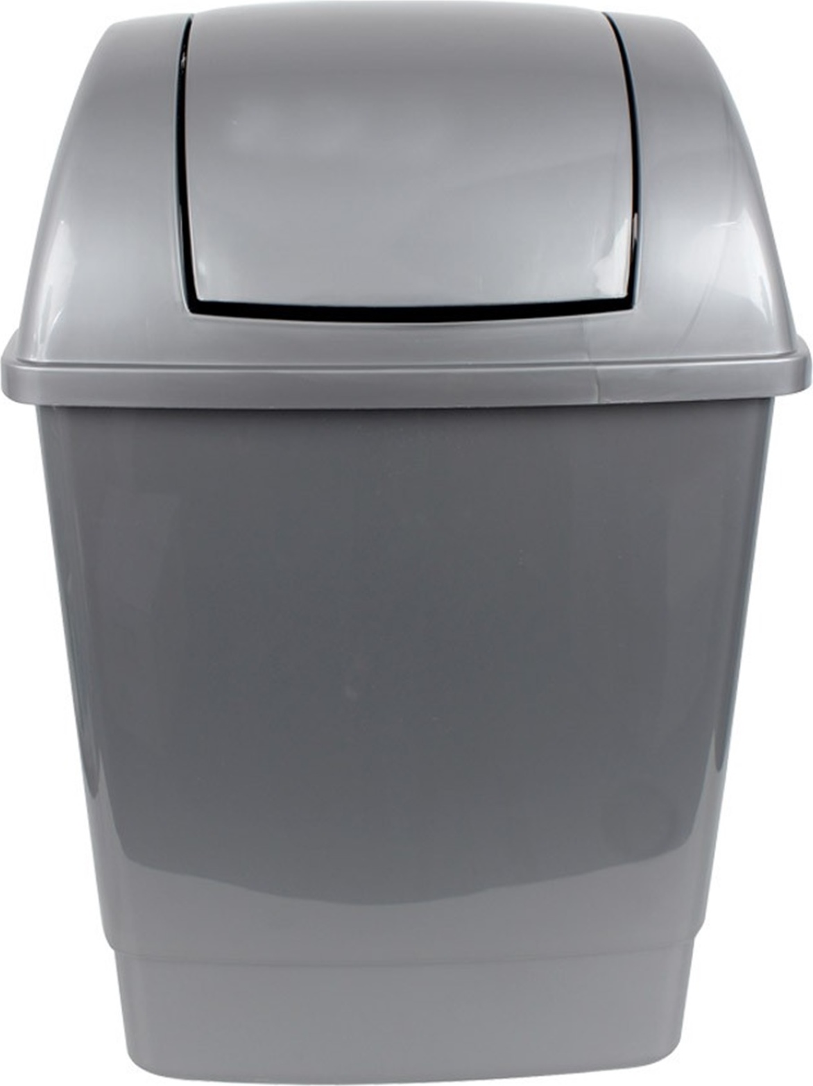 taschen-rucksack24 Mülleimer Schwingdeckel 12 Liter Abfalleimer Müllbehälter Schwingdeckeleimer Grau