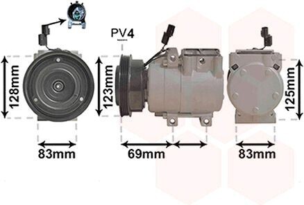 Kompresor klimatizácie od VAN Wezel 1-pólový (8200K198) Kompresor Kompresor klimatizácie, kompresor klimatizácie, kompresor chladiva
