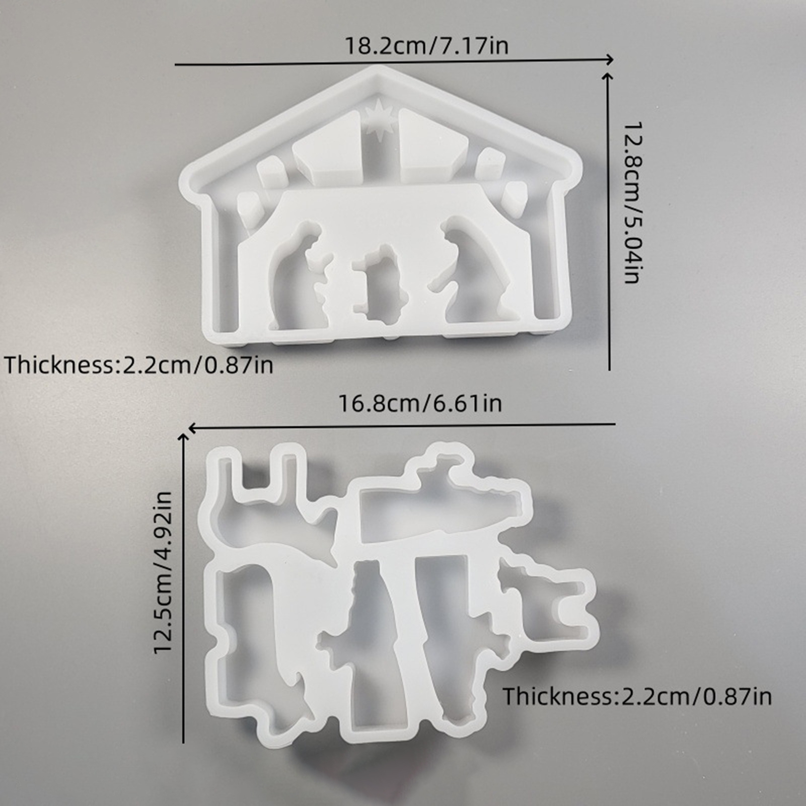 Stuttg Adventskalender-Silikonform, Weihnachts-Countdown-Kalender, Epoxidform, DIY-Silikon-Bastelformen für die Feiertagsdekoration 4304668