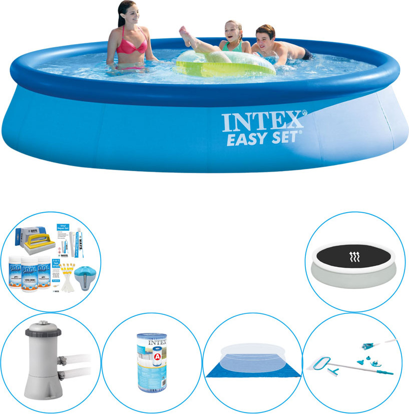 Kombinovaný balík bazénov - Intex Easy Set Round 396x84 cm