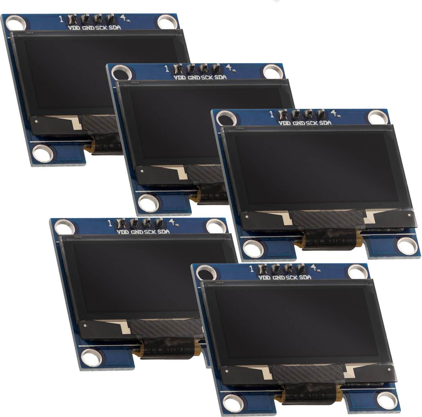 AZDelivery AZ-Delivery Displays 1,3 Zoll OLED I2C 128 x 64 Pixel Display kompatibel mit Arduino und Raspberry Pi, 5x OLED A 1-2