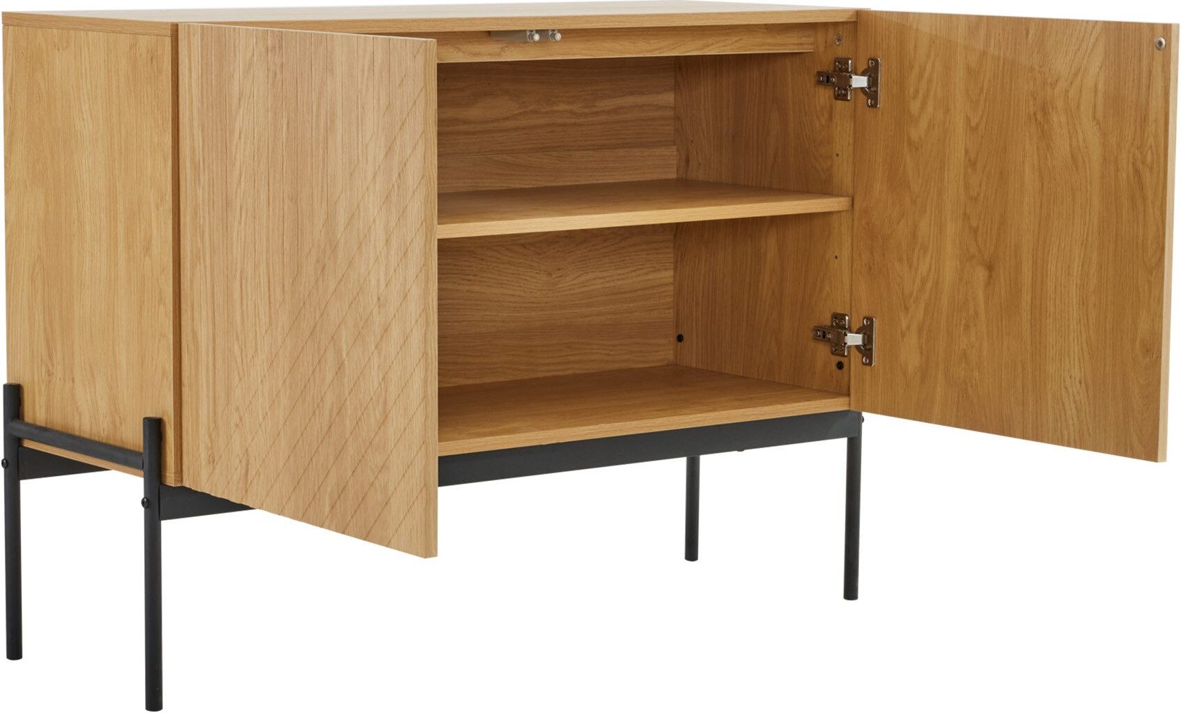 Gotagee Sideboard mit 2 Tueren Buffet Kommode Schrank mit Linien-Design Lagerschraenke Wohnzimmerschraenke Beistellschraenke Multifunktionale Aufbewahrung Schrank-N657P192410N