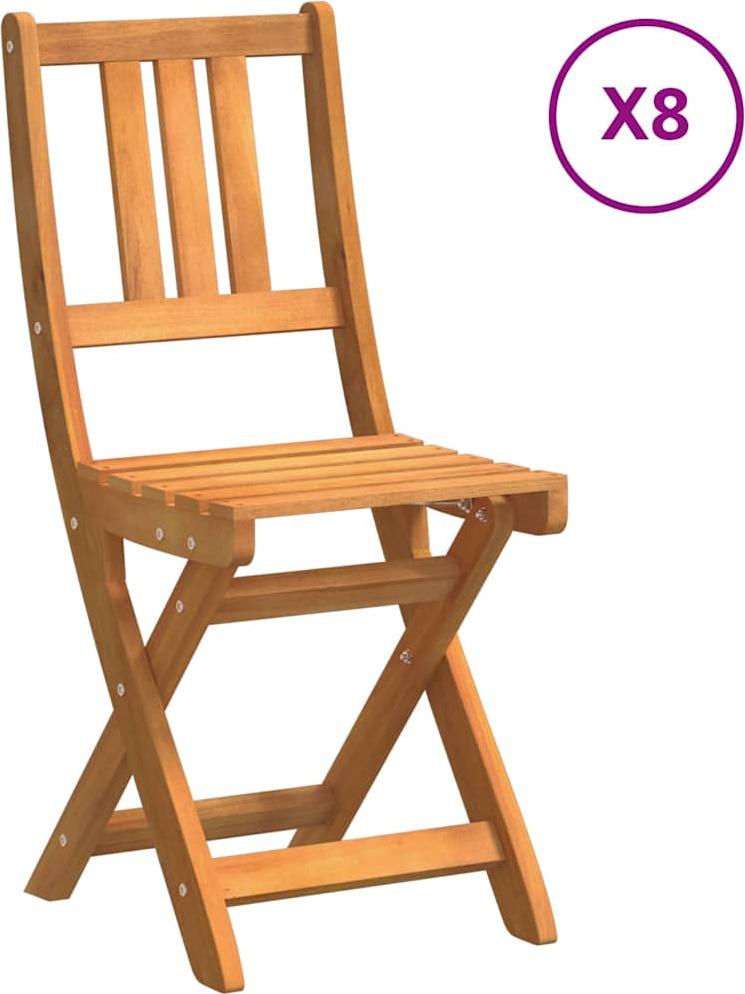 Gartenstuhl 8 pcs Braun 36 x 46 x 86cm Massivholz Akazie