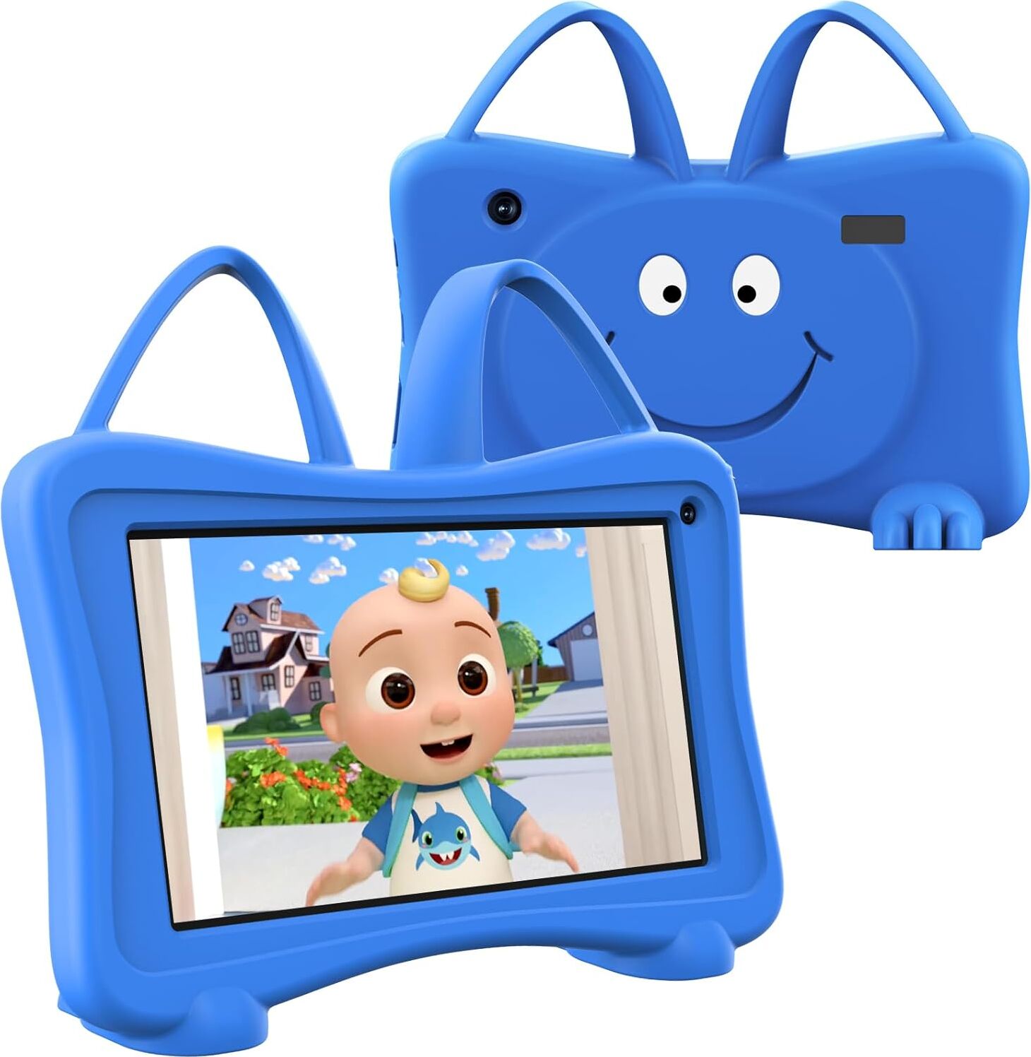 okulaku Kinder Tablet 7 Zoll Kinder 32GB Rom 64GB Erweiterbar Kleinkind Fallschutz Gehäuse WiFi Dual Kamera Kindersicherung Kinder App