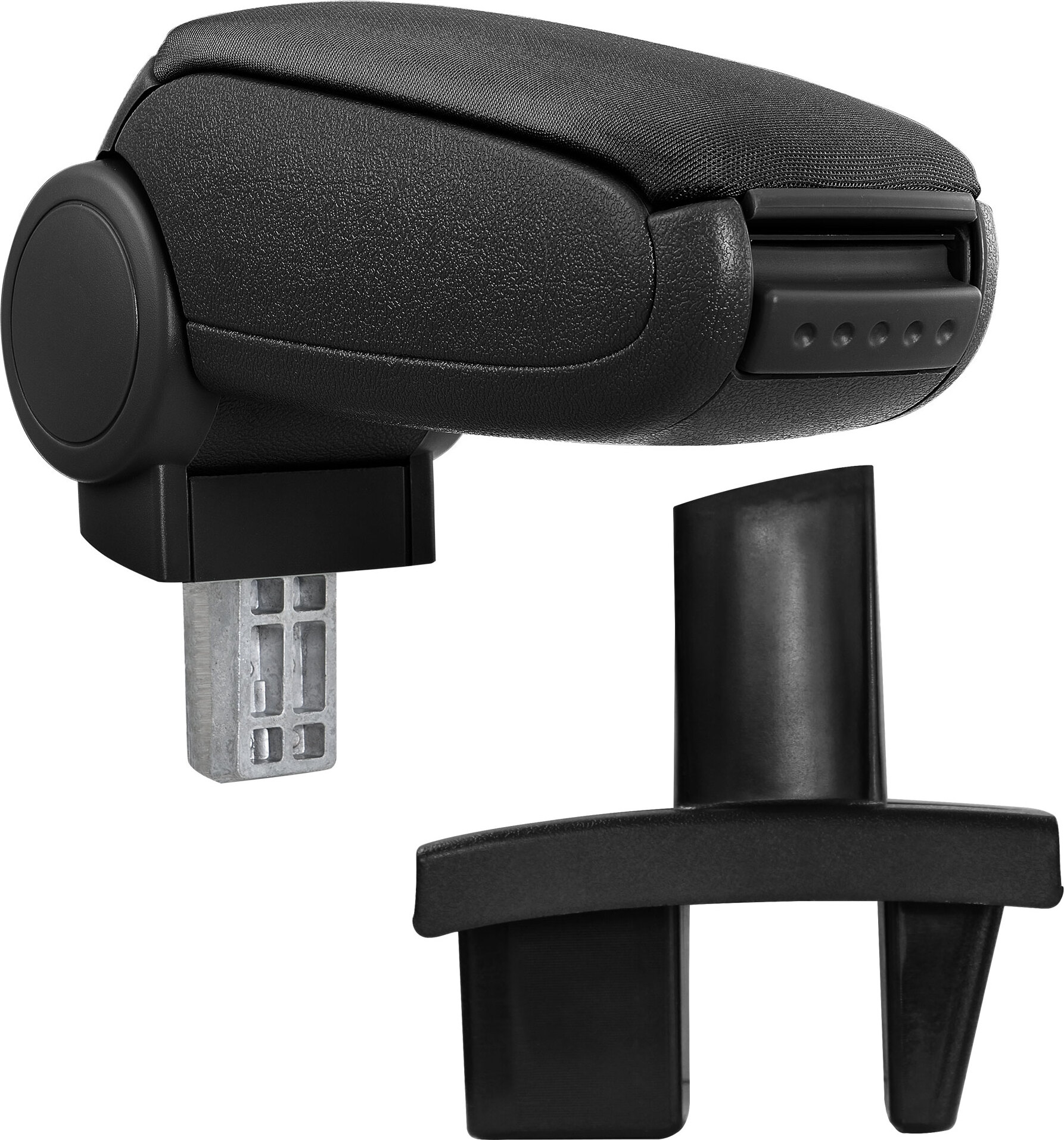 [pro.tec] Mittelarmlehne Passgenau für Peugeot 307 ab 06/2001- (nicht Modellvarianten CC und SW) - Armauflage mit Staufach - gepolstert - Textil - schwarz