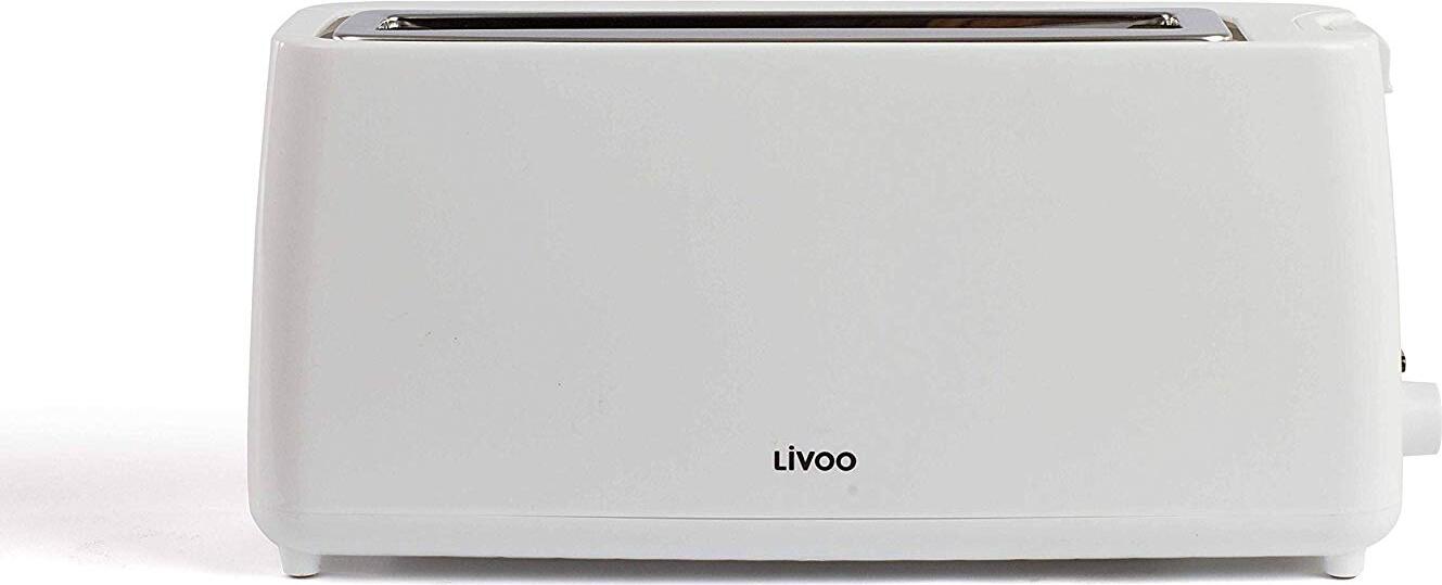 LIVOO Toaster 2 Scheiben Weiß Langschlitz Langschlitztoaster DOD168W A4 Liv DOD168W