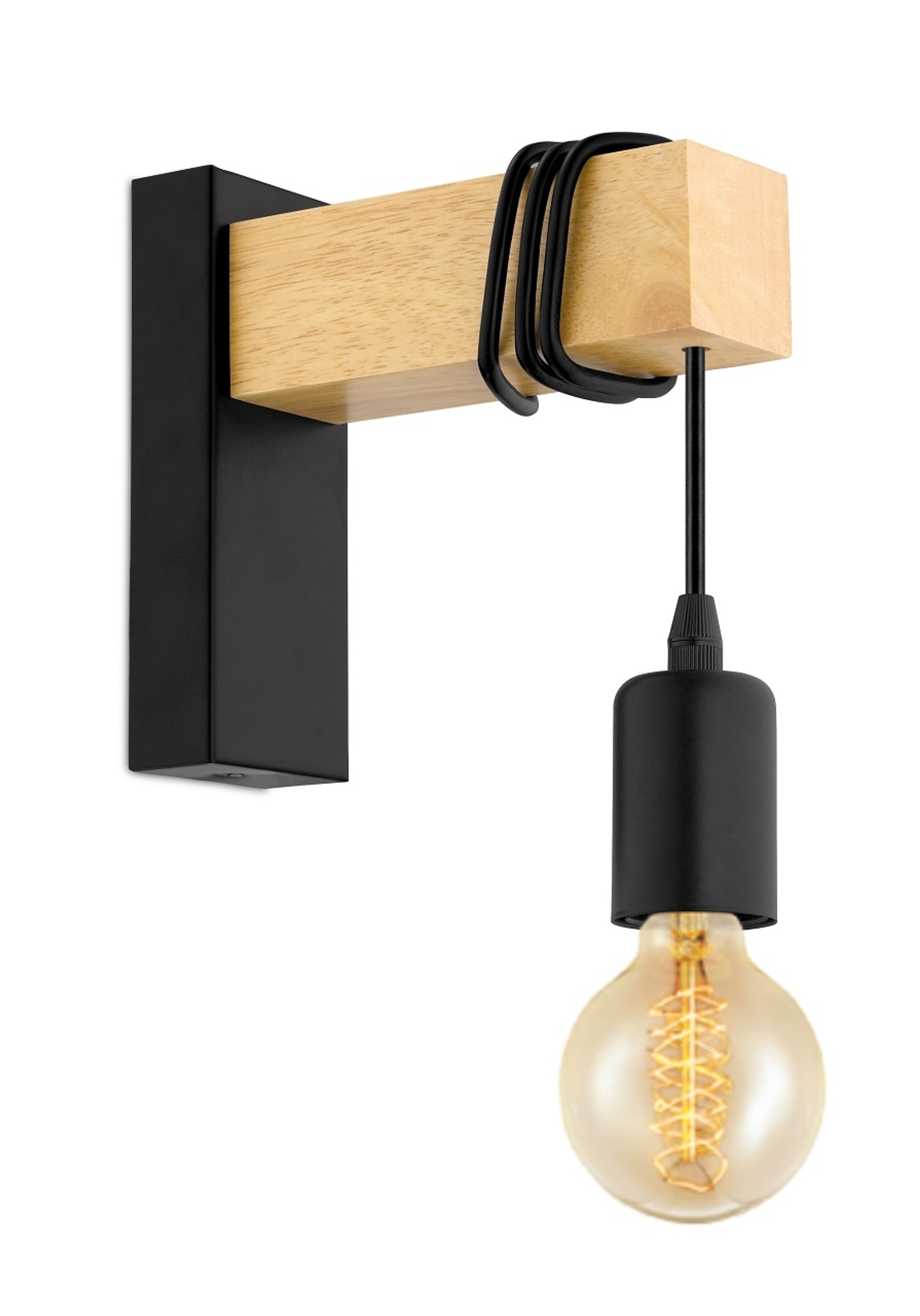 EGLO LED-Wandleuchte Townshend 1 Lampe Holz
