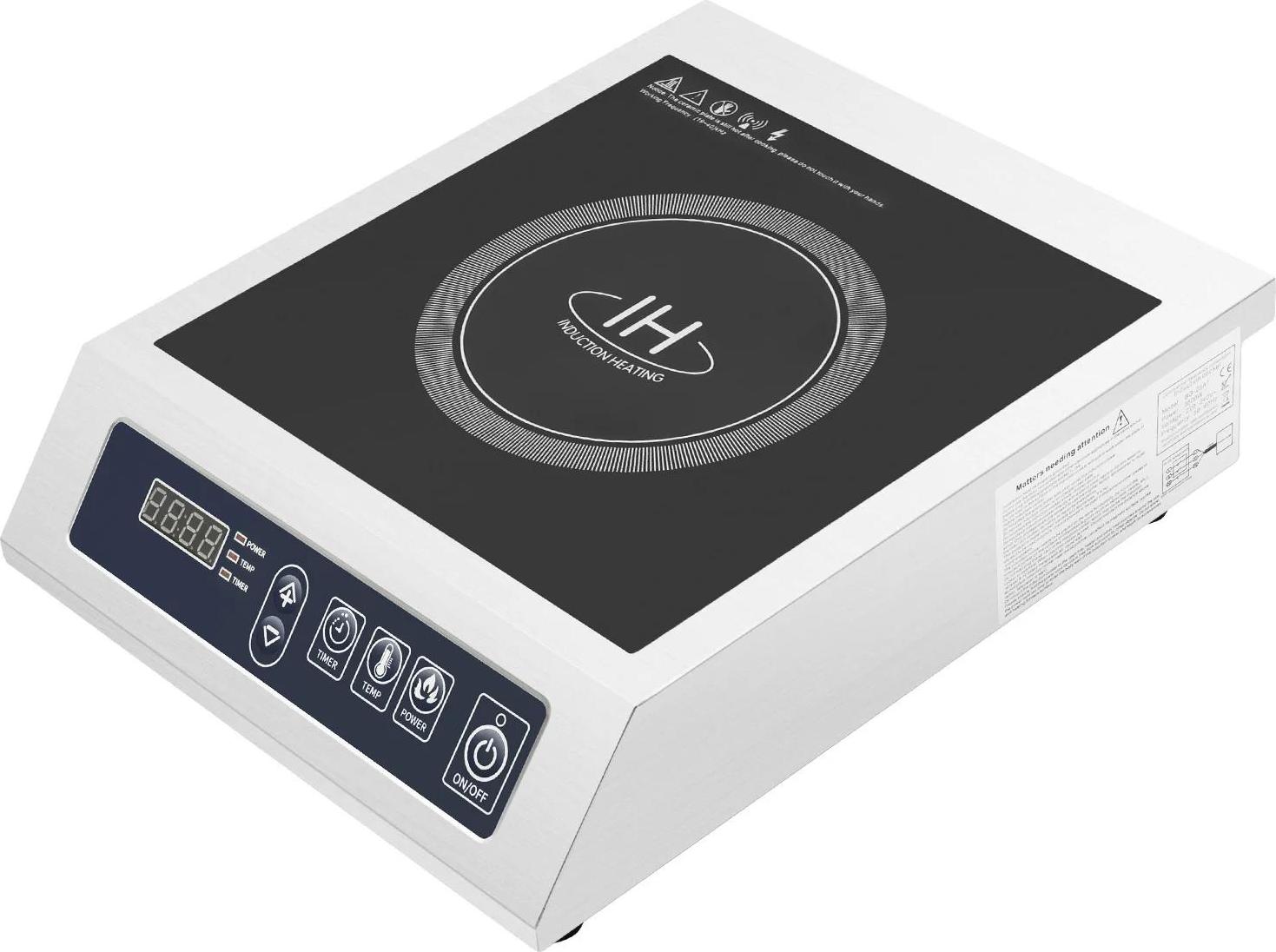 Indukčná varná doska, vysoký výkon, digitálne ovládanie, strieborná