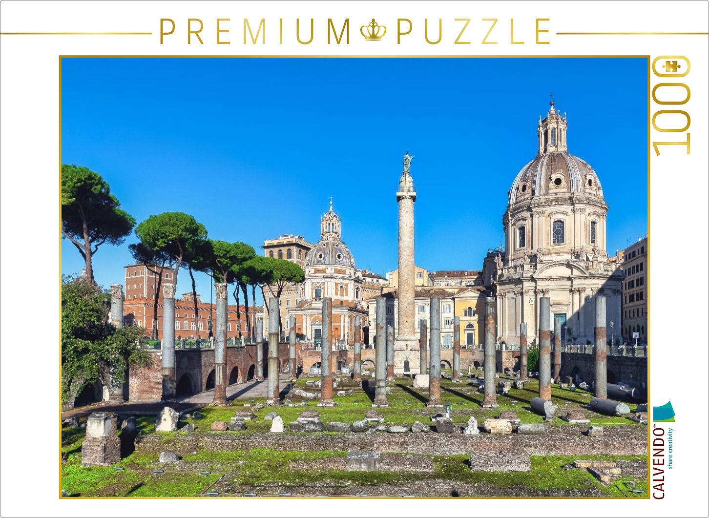 CALVENDO Puzzle Trajansforum mit der Trajanssäule in Rom | 1000 Teile Lege-Größe 64x48cm Foto-Puzzle für glückliche Stunden
