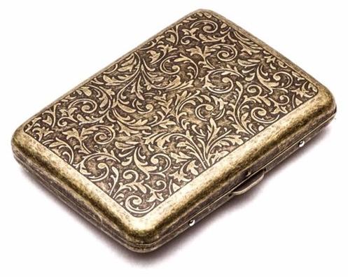 OEM Retro-Metal-Box, 20-tegenhanger, gold, mit Doppel-Federn und offener Schloßschlitz 2026