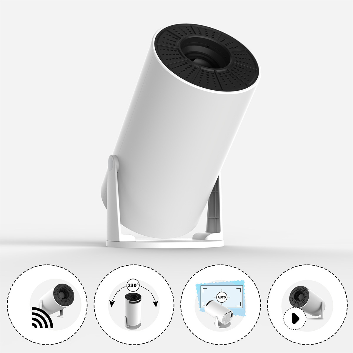 Kiano Vision Relax Smart Projektor 4K, Android 11, Miracast, DLNA, Wi-FI, Bluetooth, Korekcia trapezowa