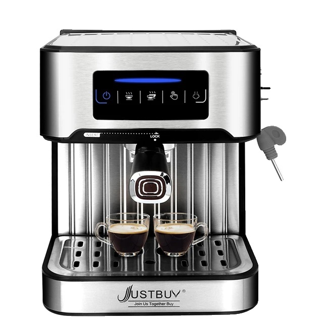 Espresso kávovar, LCD dotykový displej, napeňovač mlieka na cappuccino, kávovar