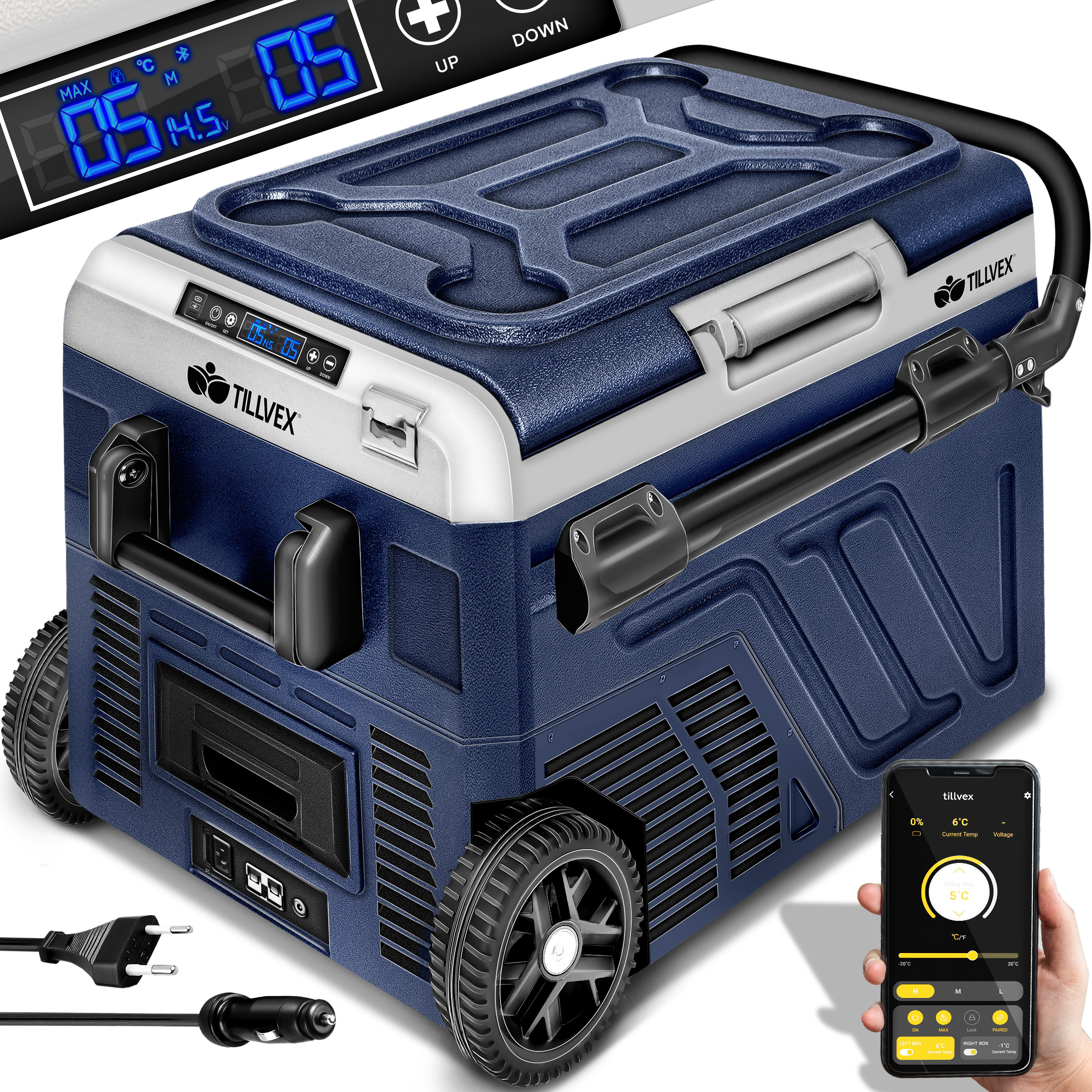 tillvex® Glacière à compresseur avec batterie électrique 60 — free download