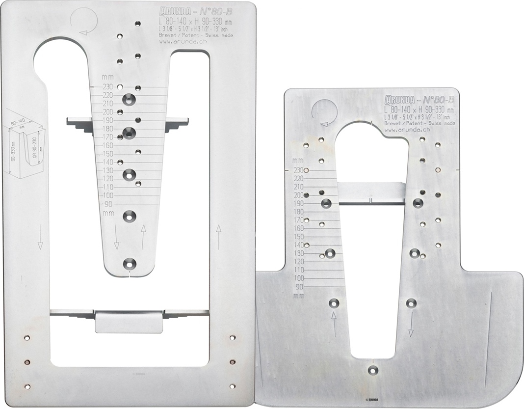 Mafell Frässchablone Arunda 80B Midi Schablonenpaar Holzbox 91A712