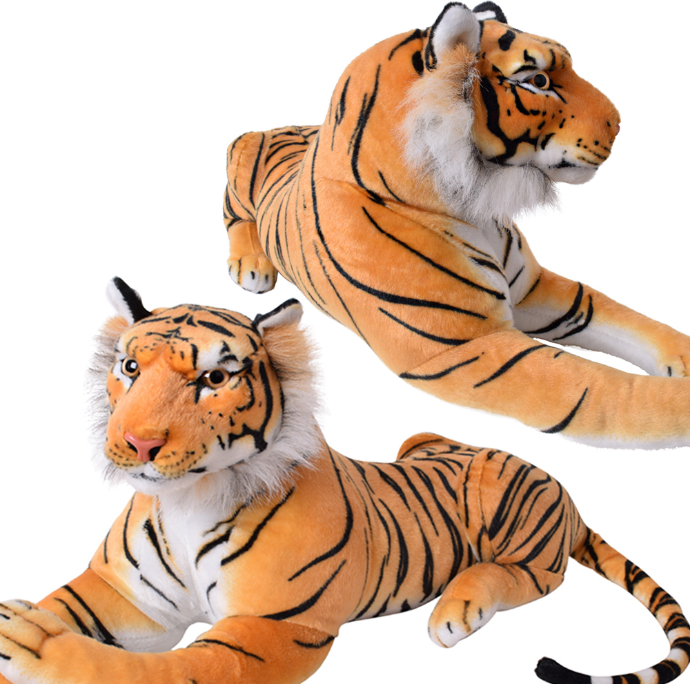 TE-IMPORTE TE-Trend Kuscheltier Tiger 80 cm Deko XXL Plüschtier Raubkatze Großkatze