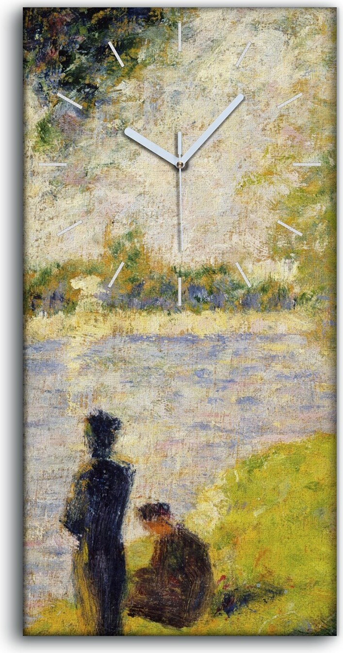 coloray Dekor Leinwand Uhr Wandbilder 30x60 Studie mit Zahlen Studie für La Grande Jatte - weiße Hände zcv-2034831-30x60-b