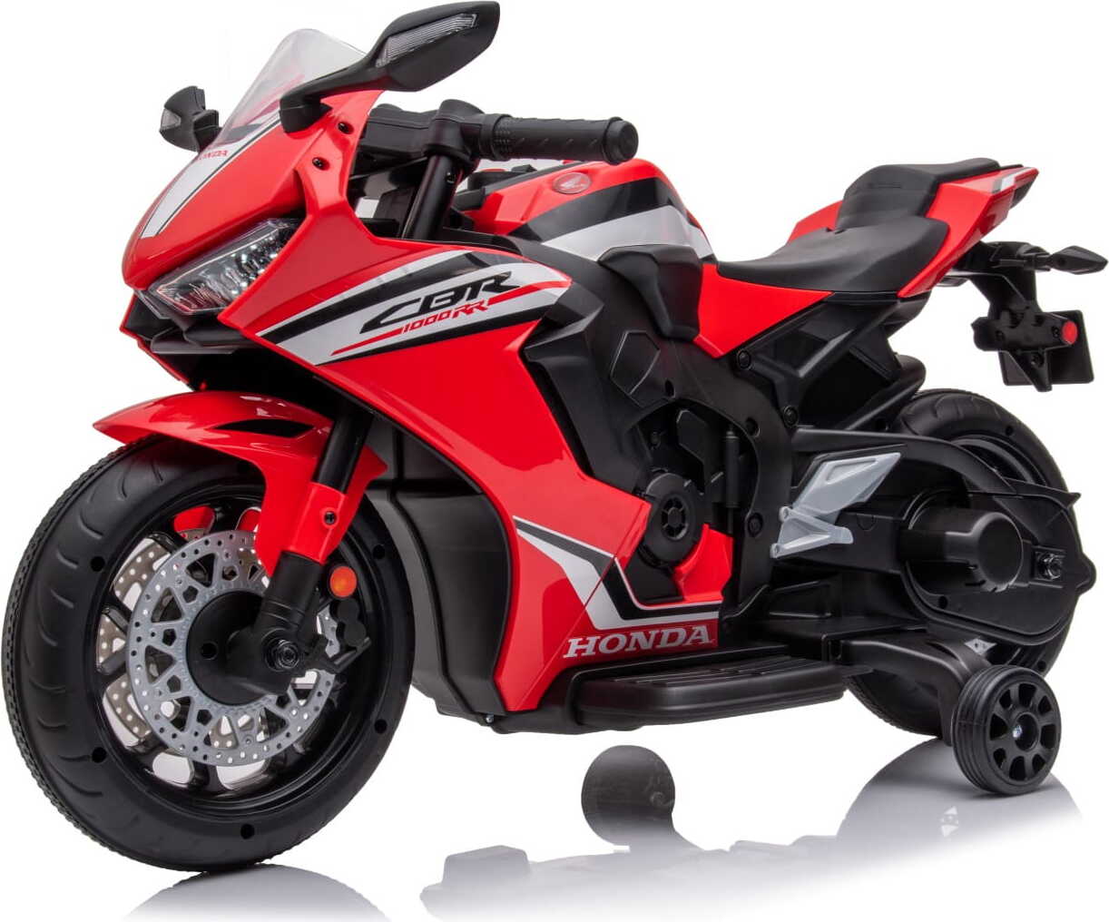 Kinder Elektro Motorrad CBR 1000RR, Kindermotorrad 12V Kinderfahrzeug Elektrofahrzeug mit 2 abnehmbaren Stützrädern für Kinder ab 3 Jahre