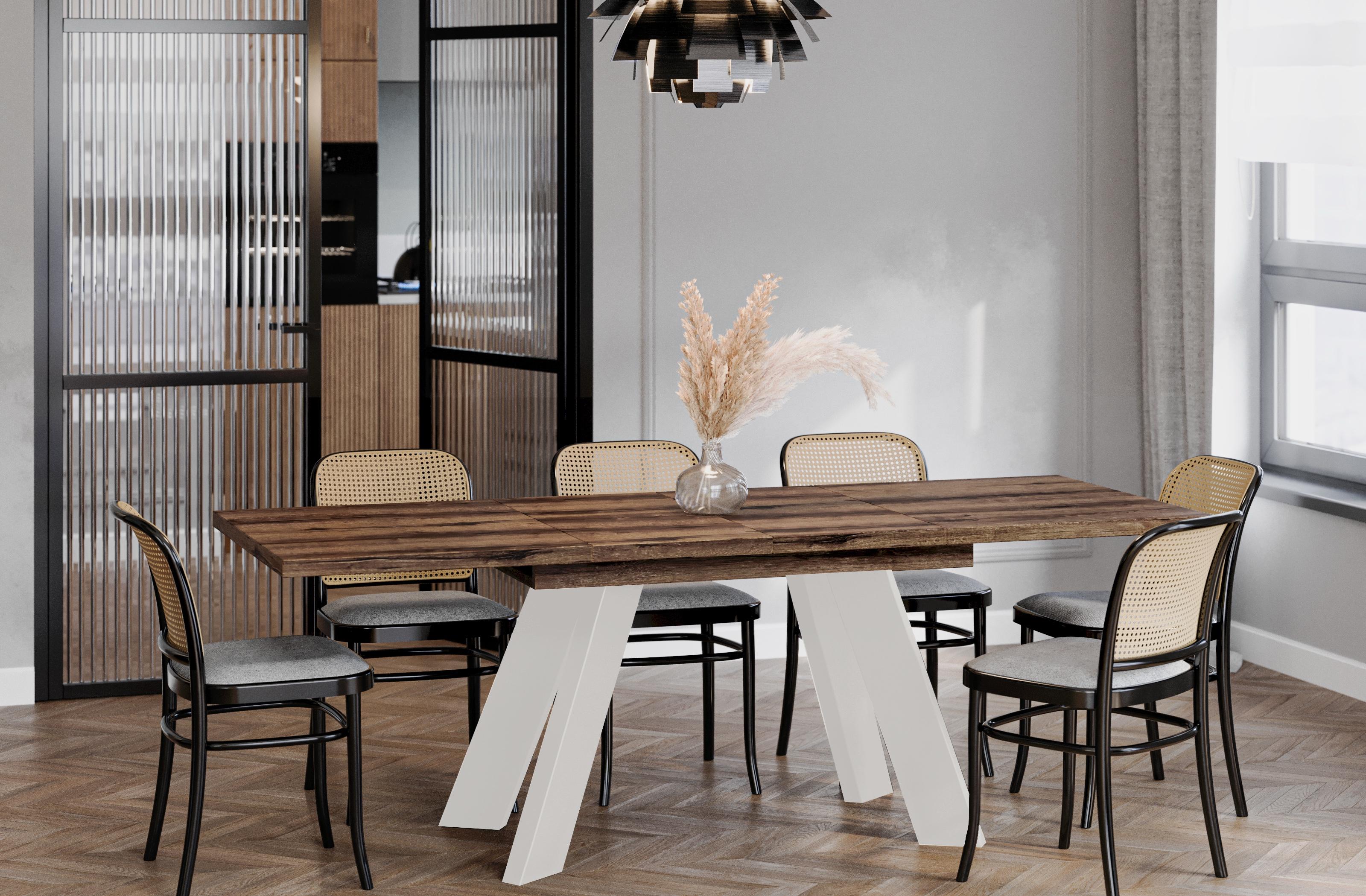 ENDO Möbel ENDO-Möbel Ausziehbarer Esstisch Como Kaschmir 130-210cm (Eiche Monastery) como-kasch-monastery