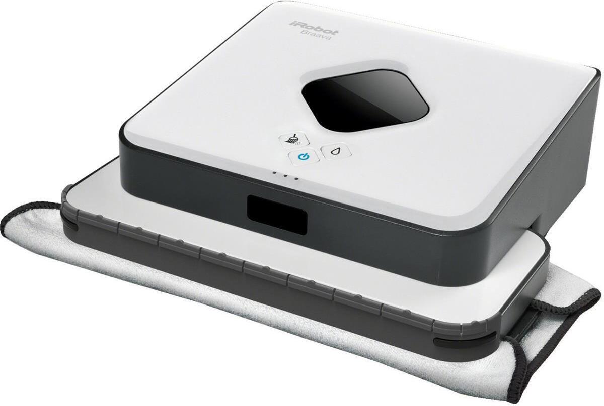 iRobot Braava 390t, Čierna, Biela, Plast, Štvorec, Nikel-Metal Hydrid (nimh), 2000 mAh, 210 mm