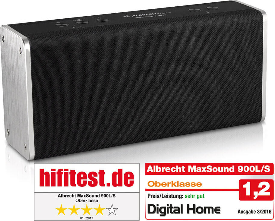 Albrecht MAX-Sound 900S, 14 Watt Stereo Multiroom Lautsprecher 27621