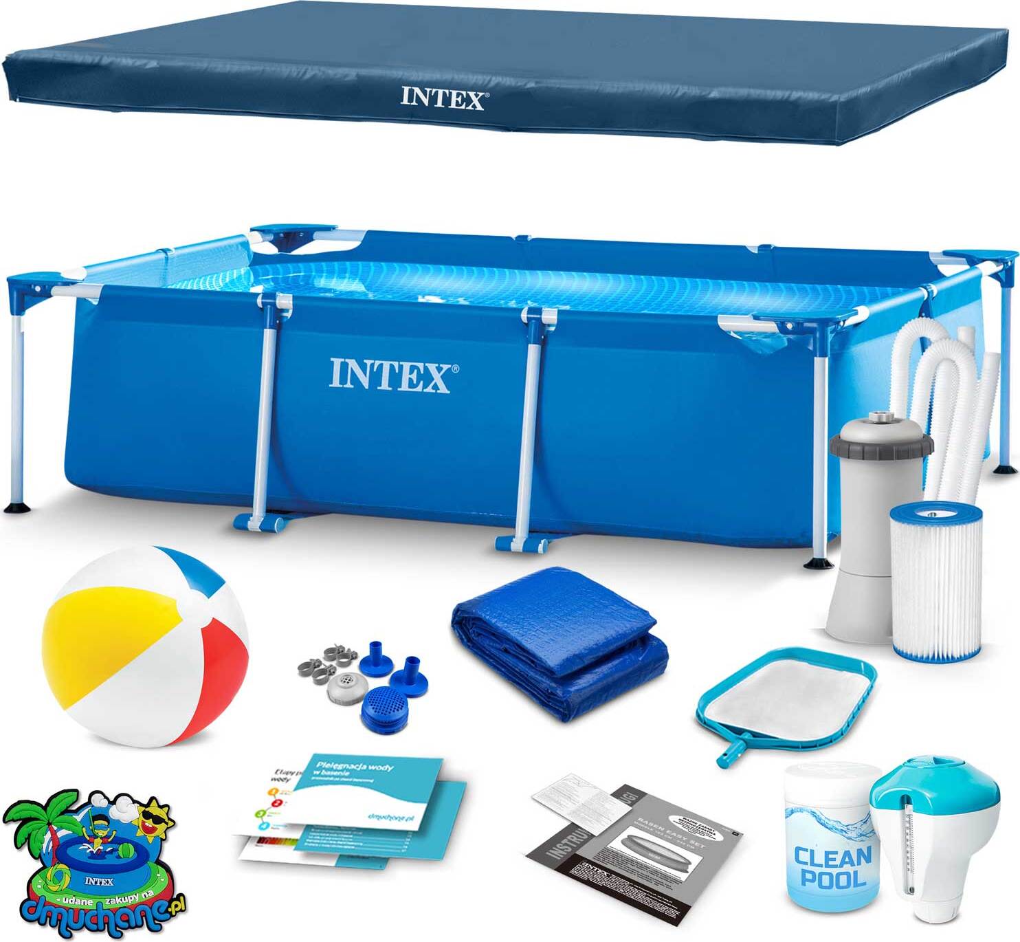 Basen ogrodowy stelażowy 300 x 200 x 75 cm zestaw 15w1 INTEX 28272
