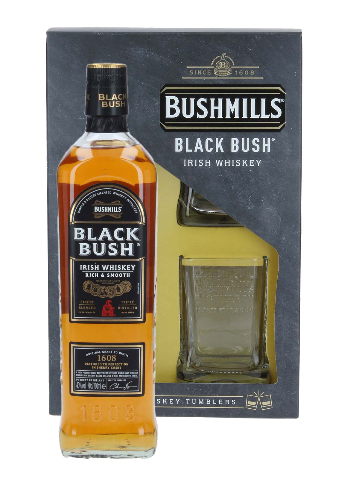 Bushmills Black Bush - Geschenkset mit 2